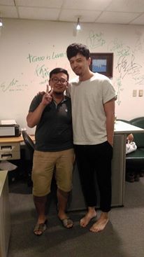 聲畫實驗工作室 - 網路劇配音錄製，與江常輝合影